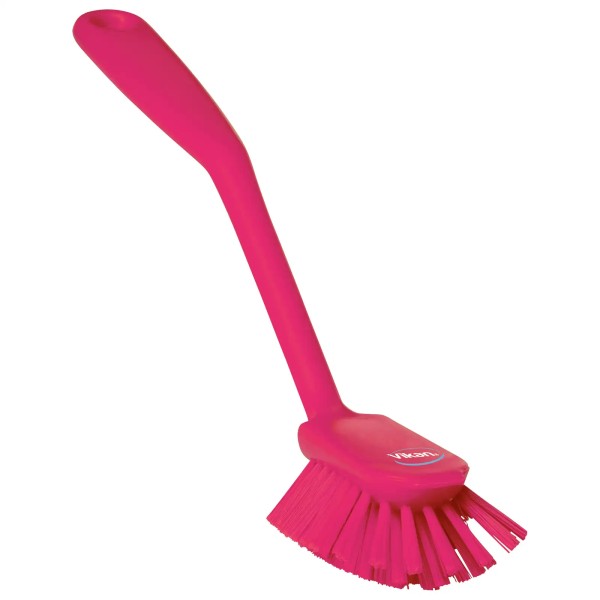 Vikan Spülbürste mit Kratzkante 280 mm, medium Borsten - pink