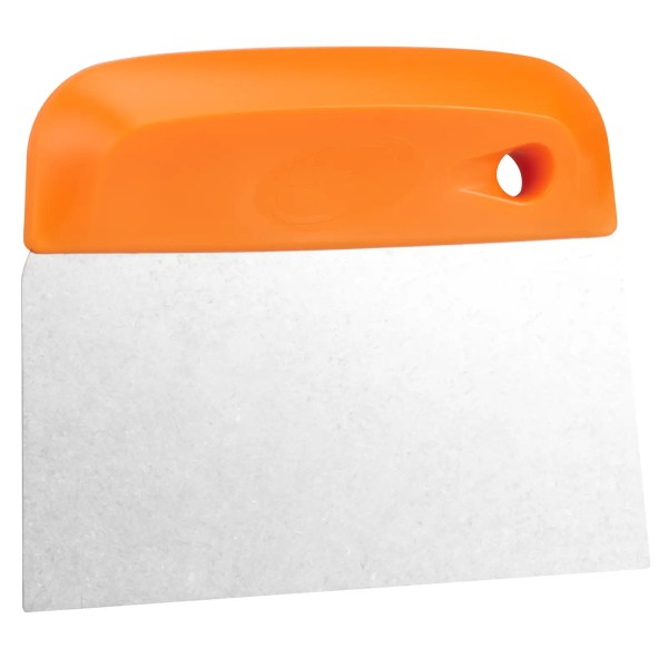 Vikan Teigschneider/-schaber mit flexiblem Edelstahlblatt, 146 mm - orange